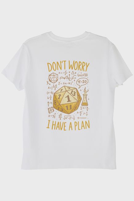Esprili D20 Zar Önlemi: Don't Worry, I Have a Plan Beyaz Tişört