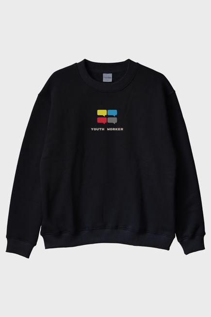 Youth Worker @youthorgtr Siyah Bisiklet Yaka Sweatshirt