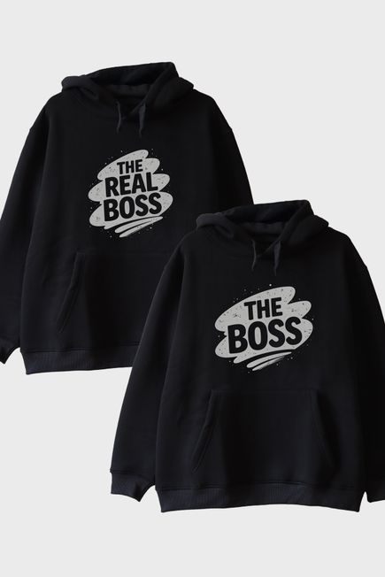 The Boss Çift Siyah Hoodie