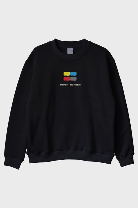 Youth Worker @youthorgtr Siyah Bisiklet Yaka Sweatshirt