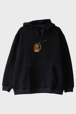 Avdan Önce Siyah Hoodie