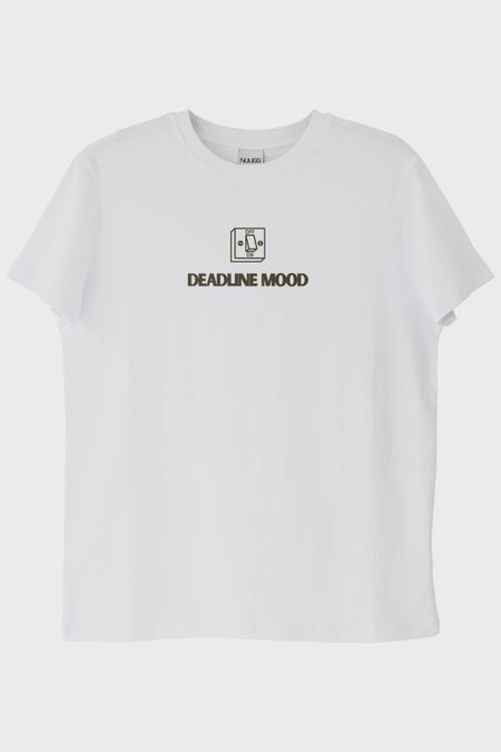 Deadline Mood Beyaz Tişört