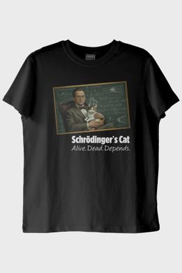 Schrödinger'in Kedisi Siyah Tişört