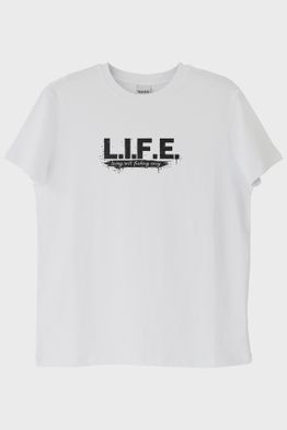 Life Mizahi Beyaz Tişört