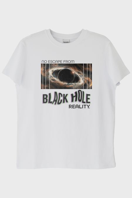 Kara Delik Gerçekliği Beyaz Tişört