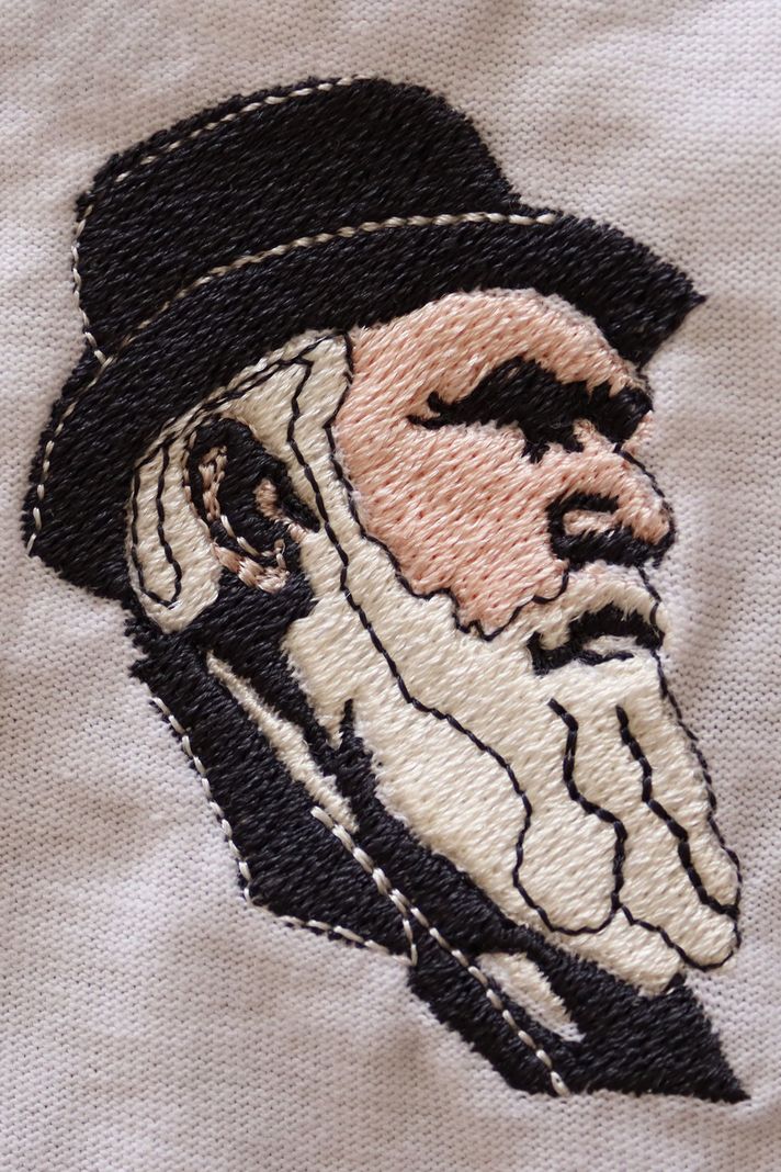 Charles Darwin Desenli Nakış Tişört - Evrim Ağacı Temalı