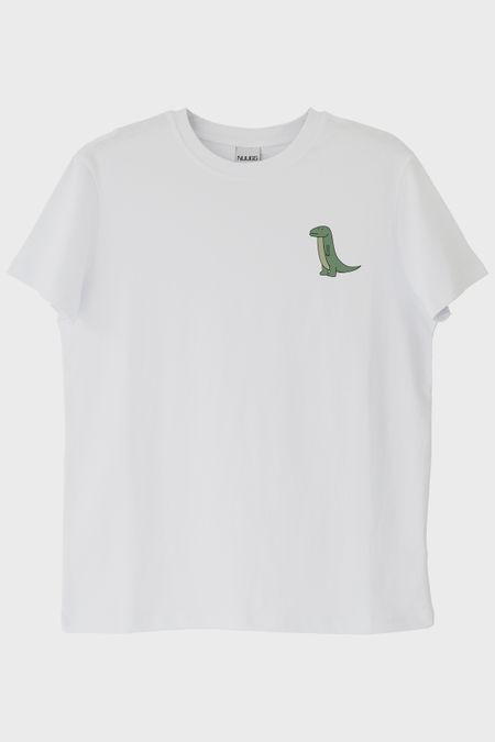 Kamado Ejderi Figürlü Beyaz Tişört