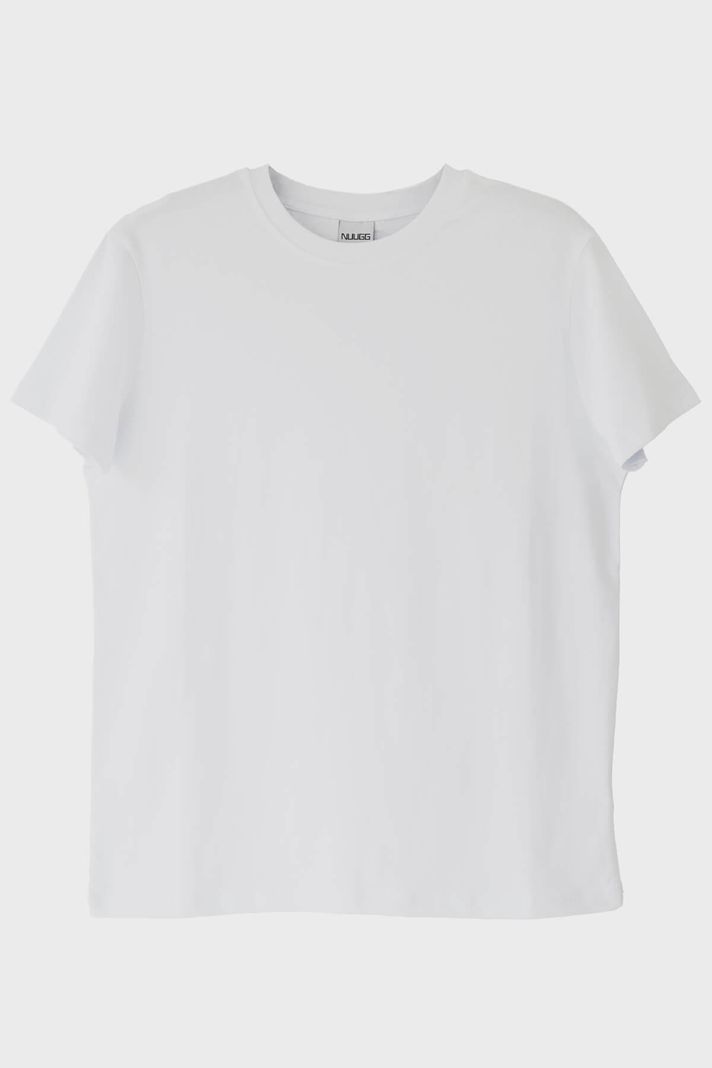 Gövde Kalp Desenli Nakış Tişört - Sevgililer Günü Hediyesi