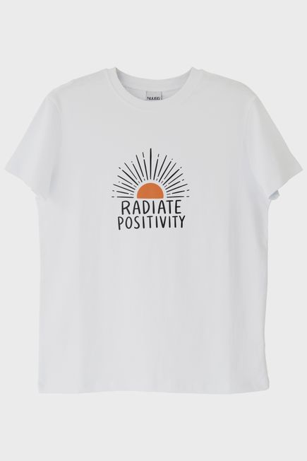 Radiate Positivity Beyaz Tişört