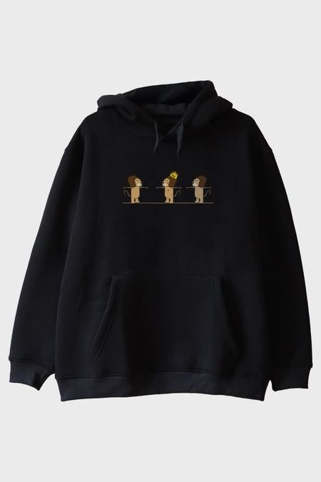 Alfa Sorunu Siyah Hoodie