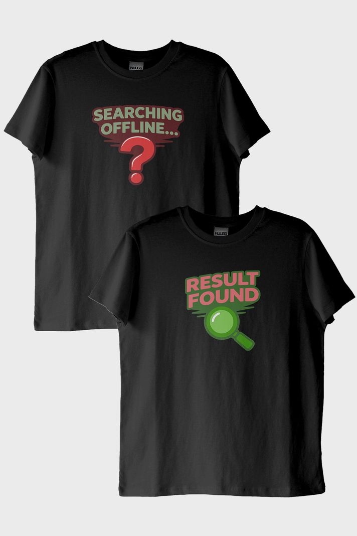 Searching Offline Siyah Tişört