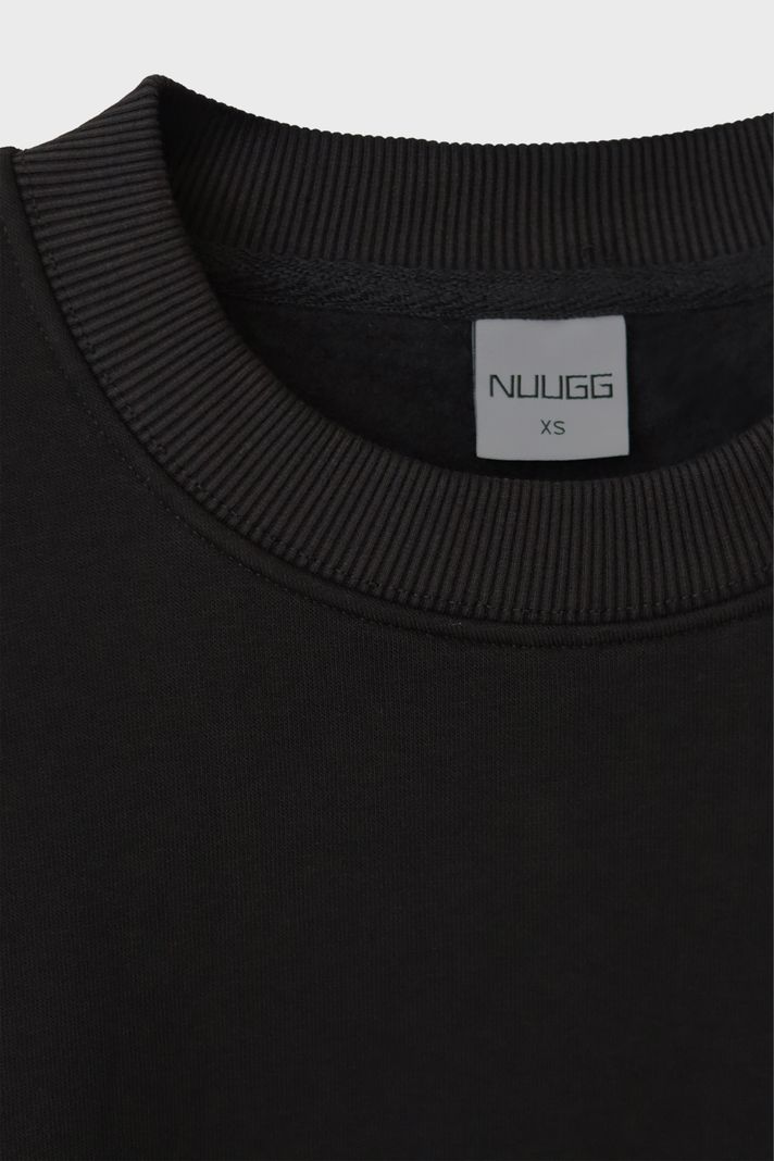 Art Thinker Siyah Bisiklet Yaka Sweatshirt