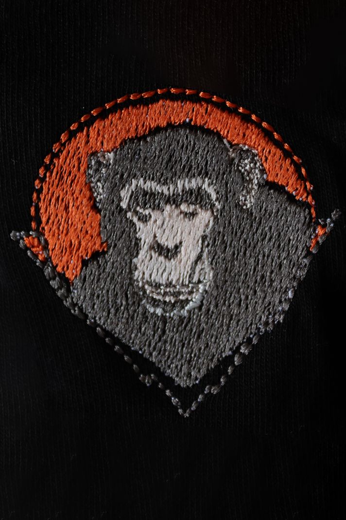 Şempanze Nakışlı Hoodie