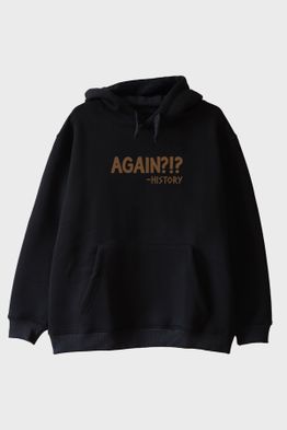 Again History Siyah Hoodie