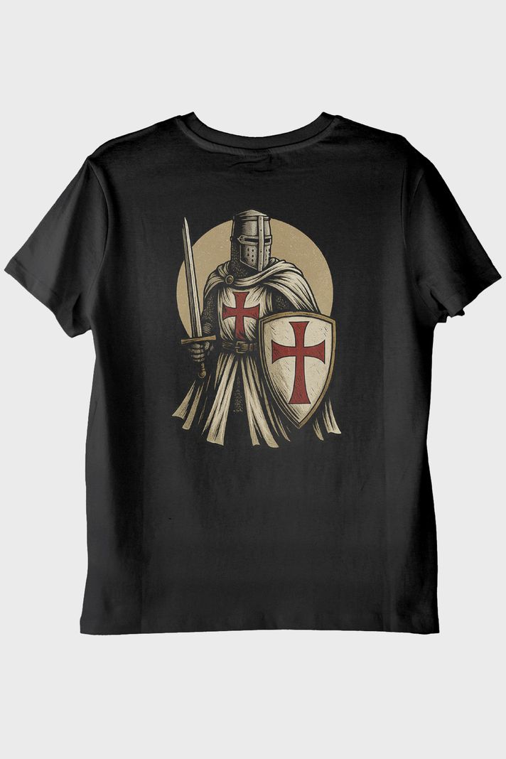Tapınak Şövalyesi Siyah Tişört
