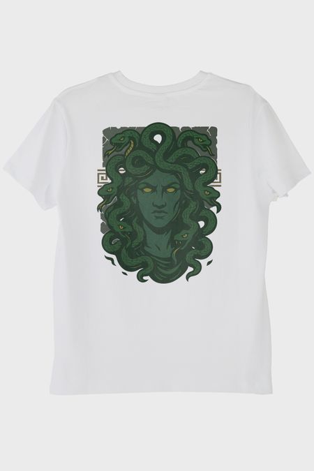 Efsanevi Medusa Beyaz Tişört