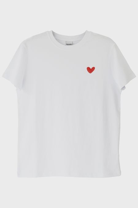 Kalp ve All You Need Is Love Yazılı Tişört - Sevgililer Günü