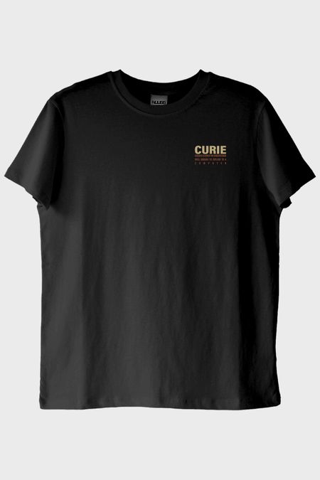 Curie Bilimsel Alıntı Siyah Tişört