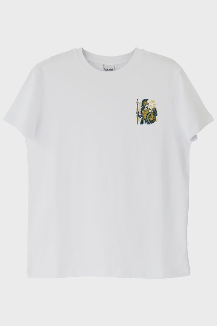 Athena Figürlü Beyaz Tişört