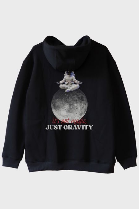 Just Gravity Siyah Hoodie