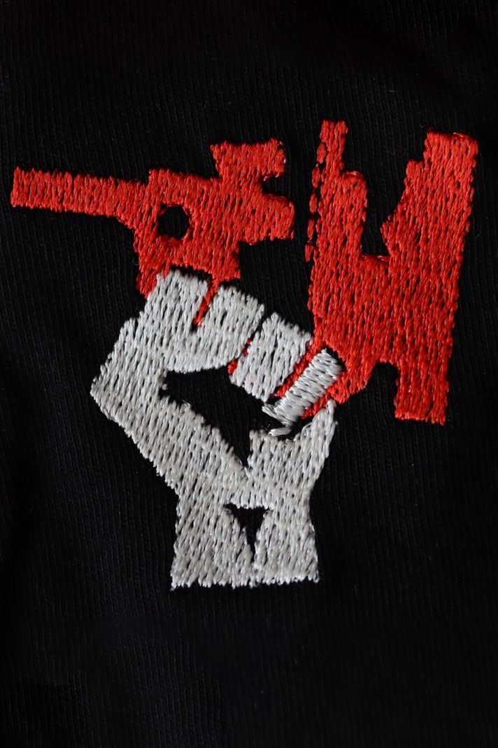 Bilimi Savun Nakış Siyah T-Shirt