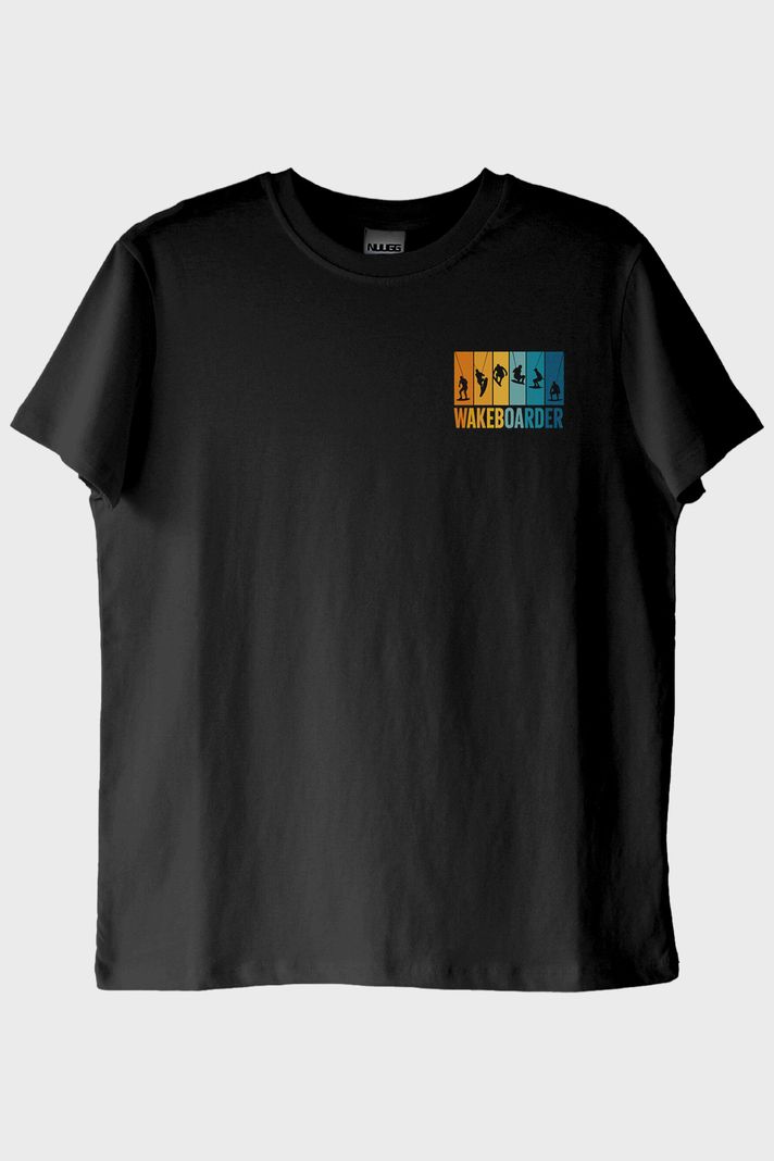 Wakeboarder Siyah Tişört