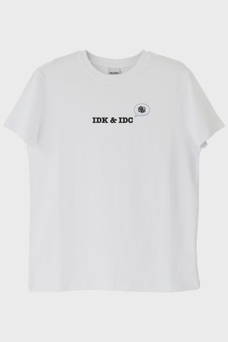 IDK & IDC Beyaz Tişört