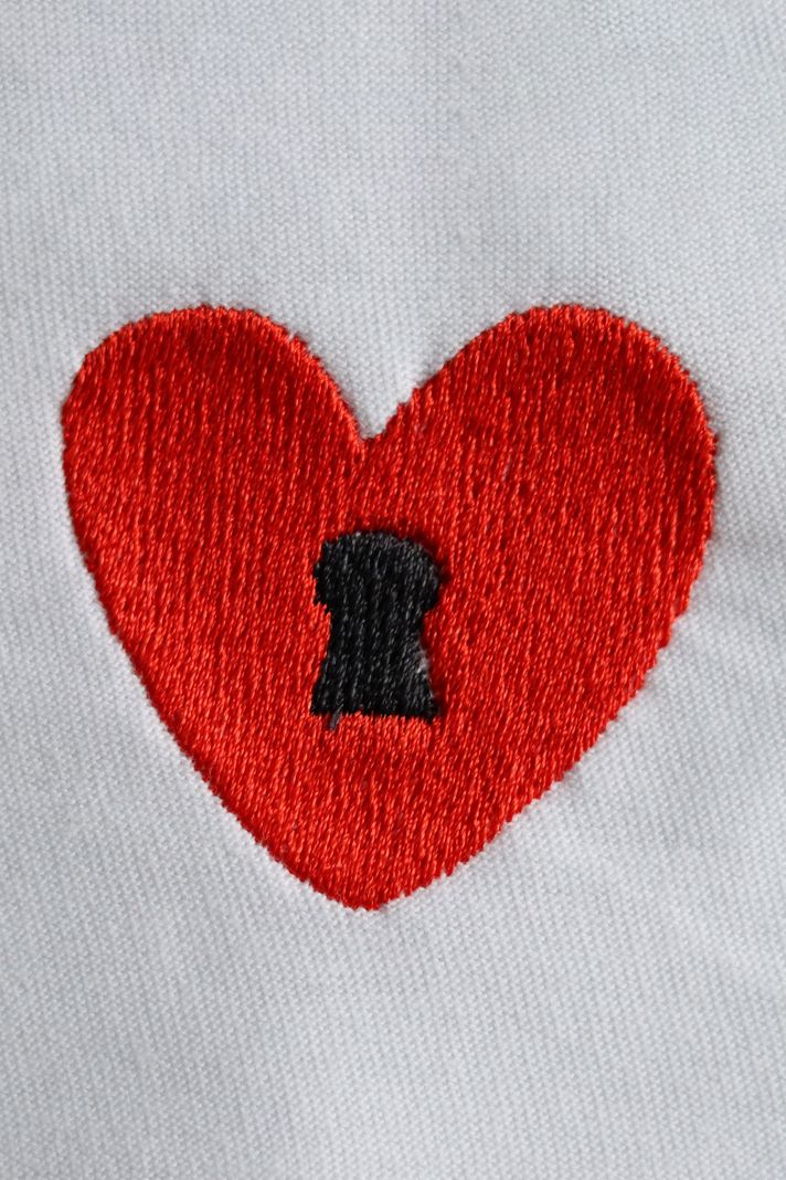 Anahtar ve Kalpli Kilit Desenli Çift Tişörtleri