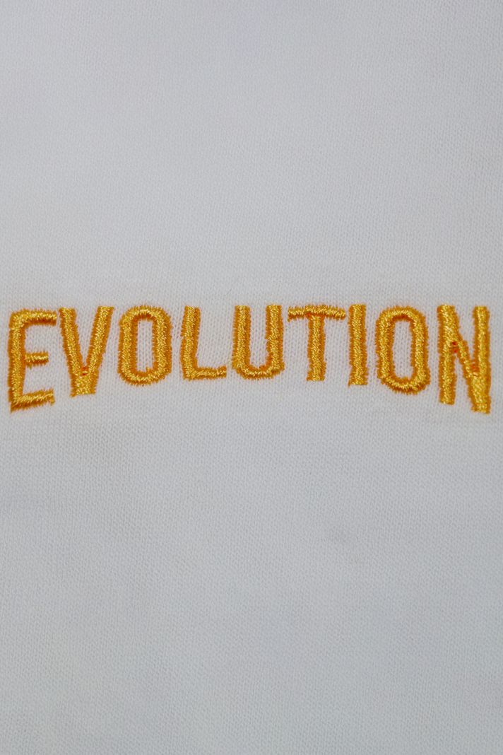 Sarı Evolution Nakışlı T-Shirt