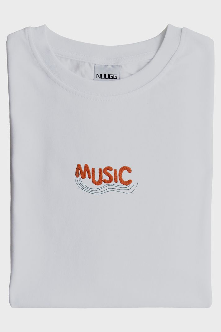 Turuncu Music Nakışlı Müzik T-Shirt