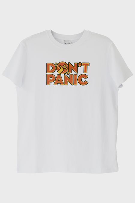 Dont Panic Beyaz Tişört
