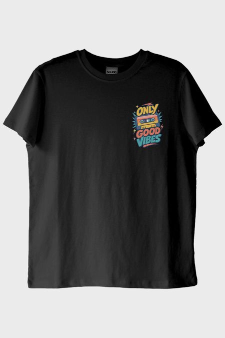 Only Good Vibes Siyah Tişört