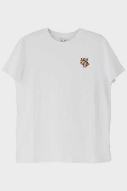 Çita Figürlü Beyaz Tişört