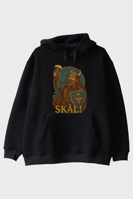 Viking Kutlaması Siyah Hoodie