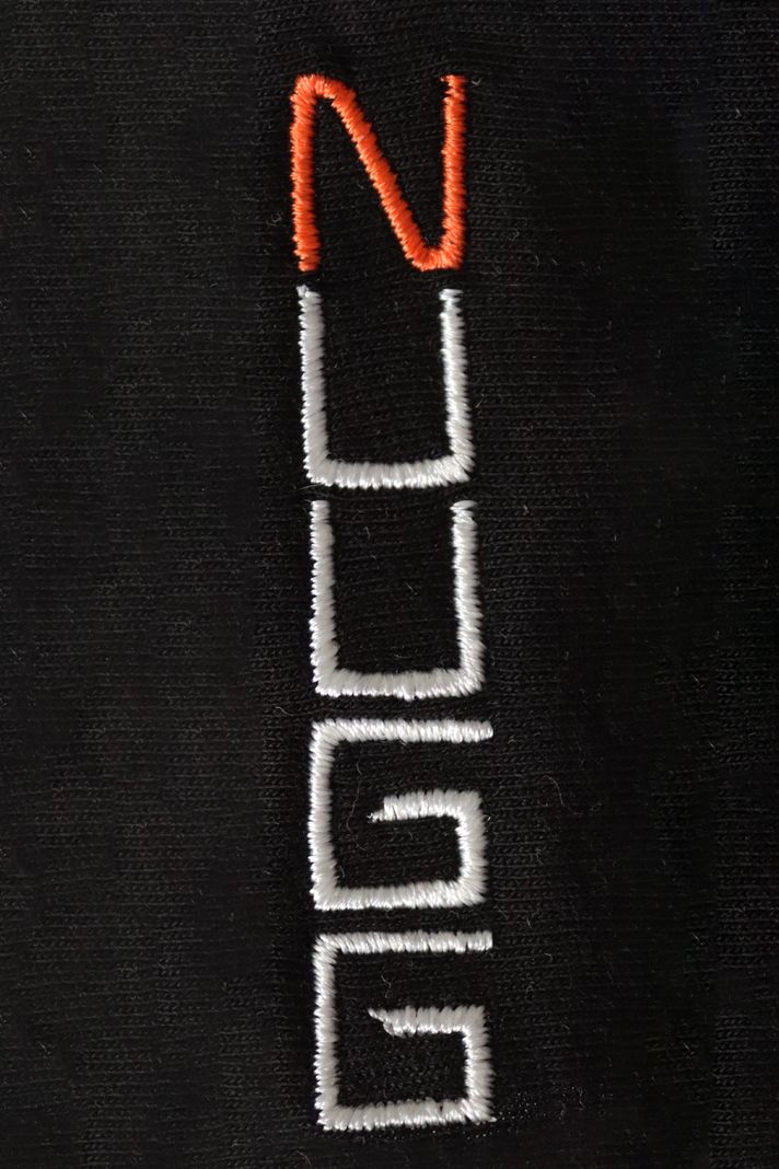 NUUGG Dikey Logo Nakışlı Bisiklet Yaka Sweatshirt