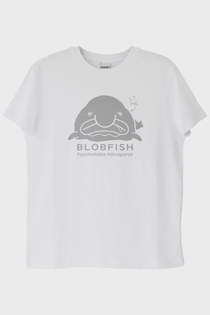 IT ME Baskılı Blobfish Tasarım Beyaz Tişört
