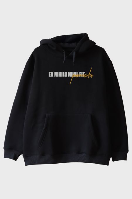 Ex Nihilo Nihil Fit Siyah Hoodie