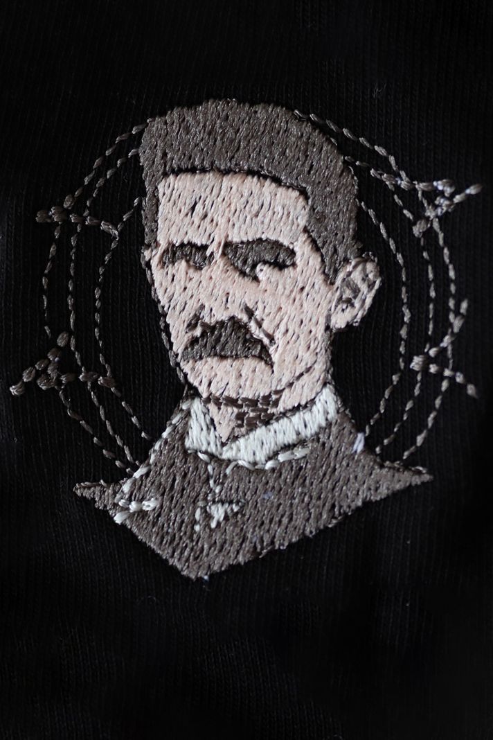 Nikola Tesla Desenli Nakışlı Hoodie