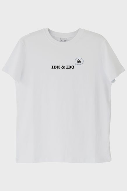IDK & IDC Beyaz Tişört