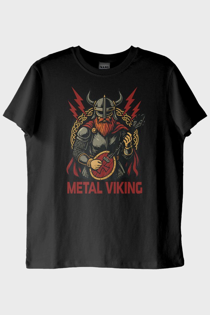 Metal Viking Siyah Tişört