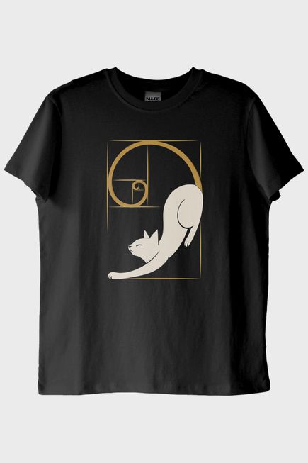 Organik Mükemmellik Kedi Siyah Tişört