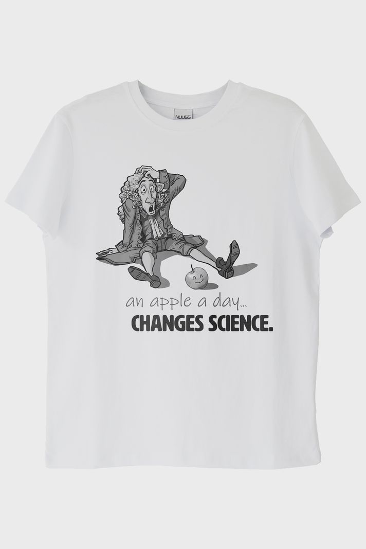 Newton's Happy Apple Beyaz Tişört