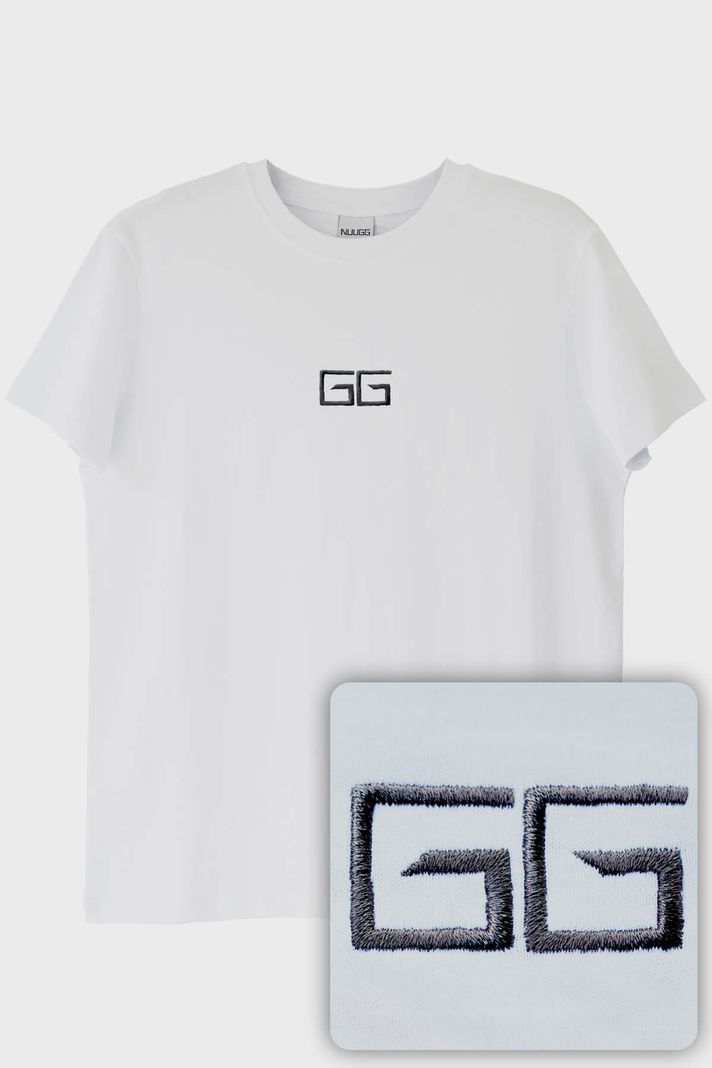 GG Logolu Nakışlı T-shirt