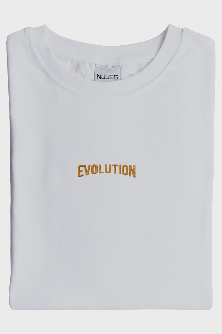 Sarı Evolution Nakışlı T-Shirt