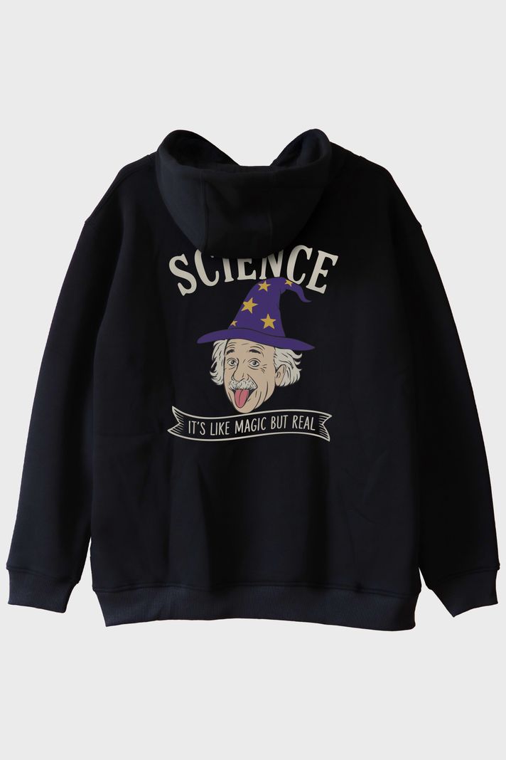 Science Magic But Real Siyah Hoodie