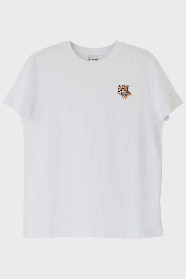 Çita Figürlü Beyaz Tişört